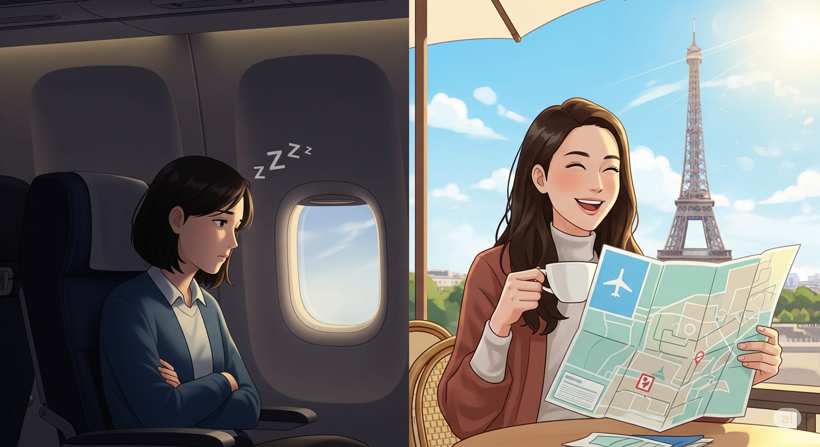 サマータイムの開始と終了時の時計の針の動きを示すイラスト