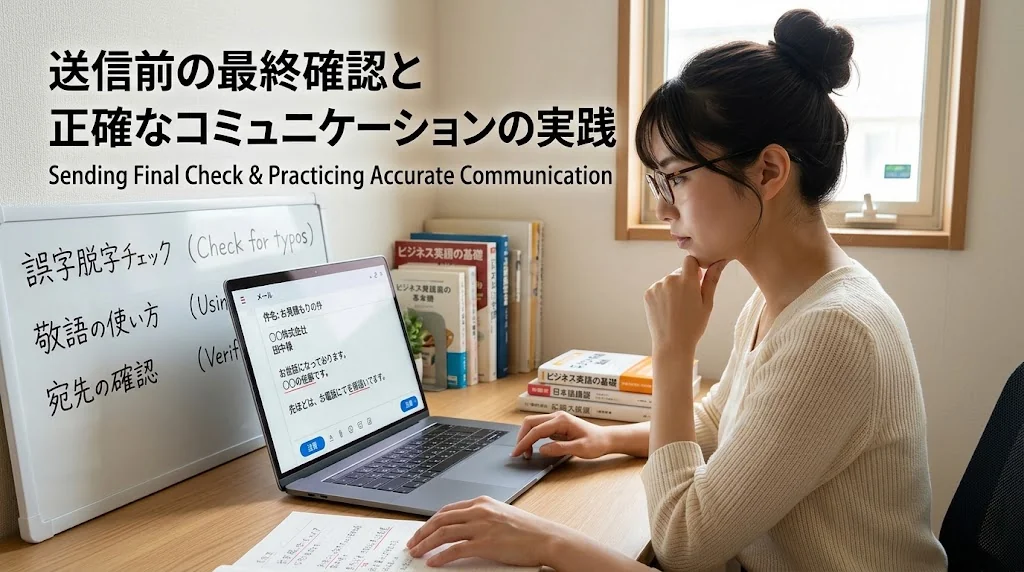 メールの送信前確認チェックリストと学習デスク環境