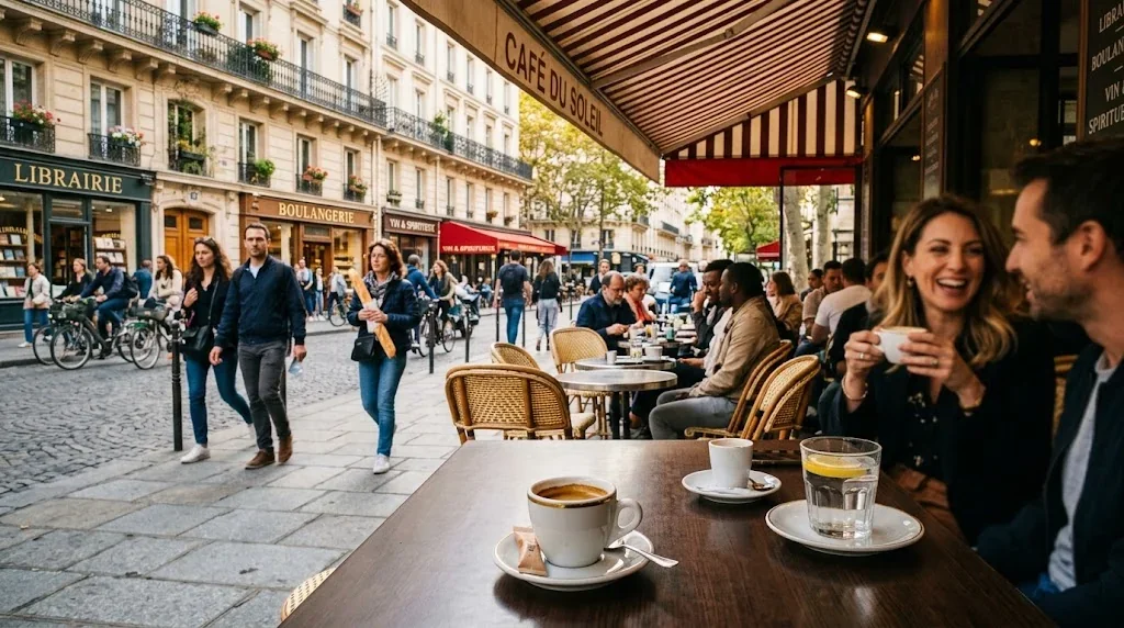 フランスで道端でお金を求められた際の文化的背景とフランス語フレーズの解説イメージ