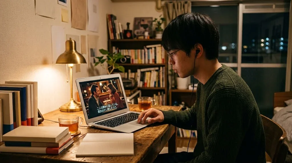 フランス映画と日本語字幕による学習