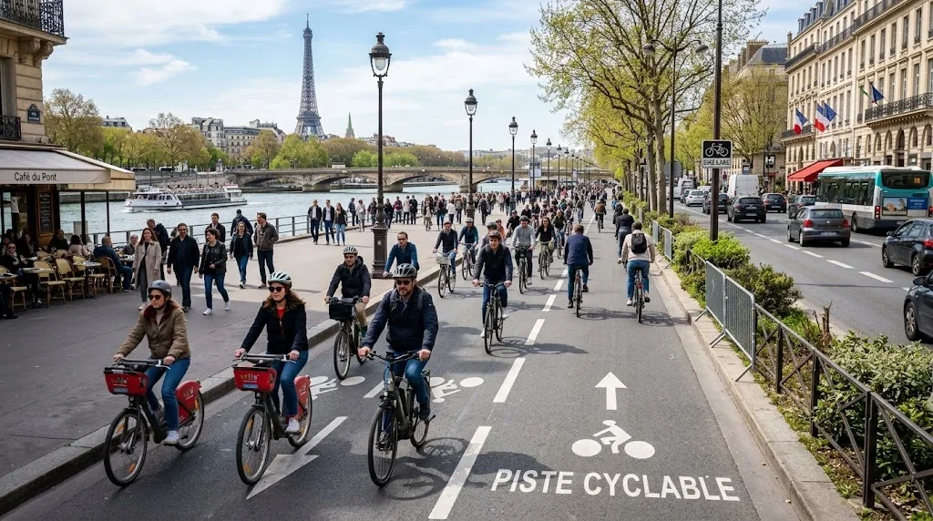 フランスの自転車文化と都市の風景