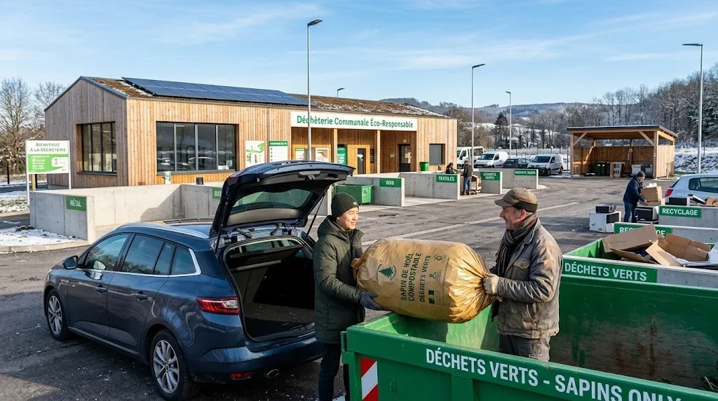 フランスのクリスマスツリーの処分方法と文化的背景の解説イメージ