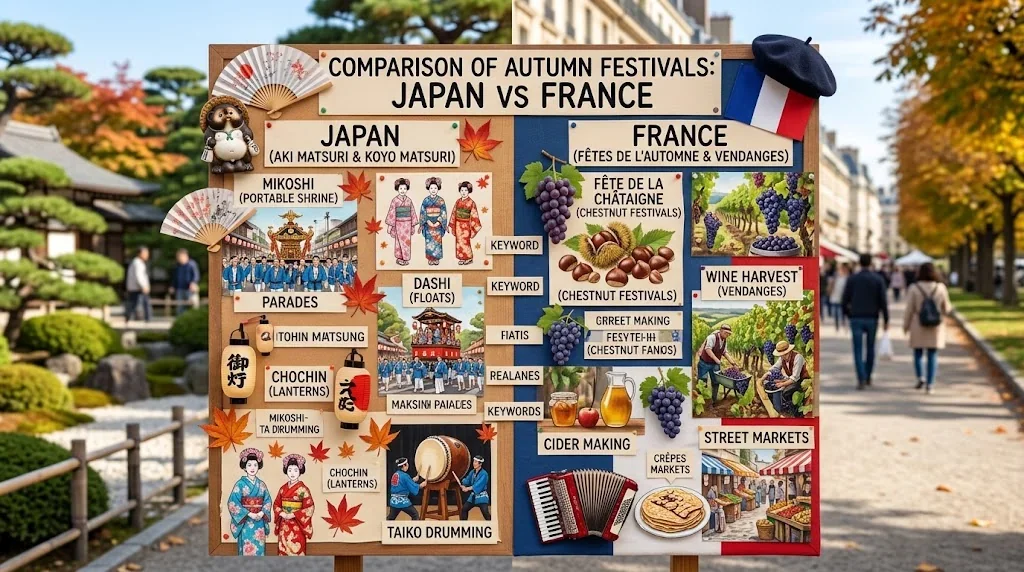 月見団子とフランスの秋のスイーツ
