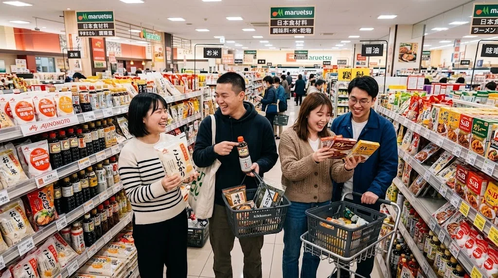 フランス人の友達と日本食を買い出し・調理する実践フランス語